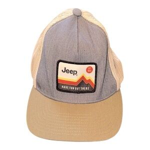 Jeep Blue and Tan Cap with Patch